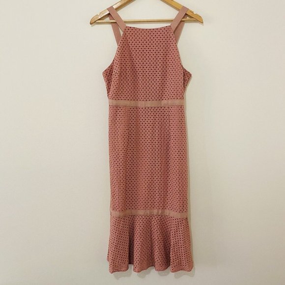 Chancery The Label Women's Size 10 Blush Pink Mica Lace Midi Dress New NWT Party - Picture 4 of 15